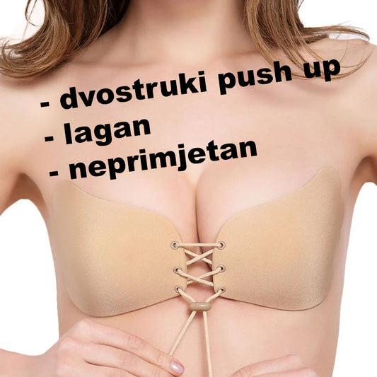 Láthatatlan öntapadó dupla push up melltartó