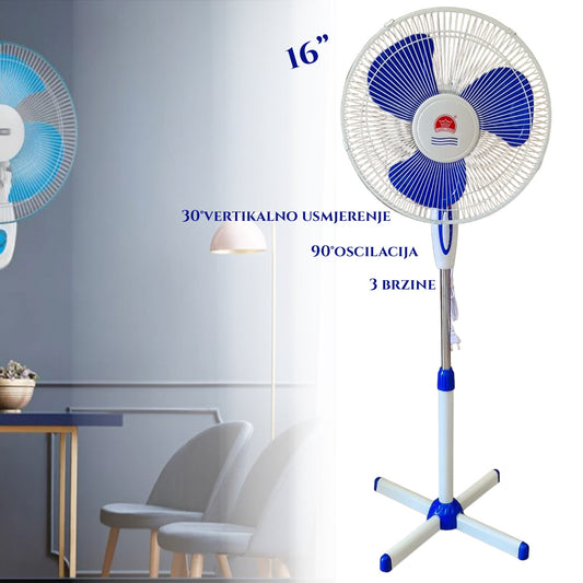 16 hüvelykes VENTILÁTOR, 3 SEBESSÉGES